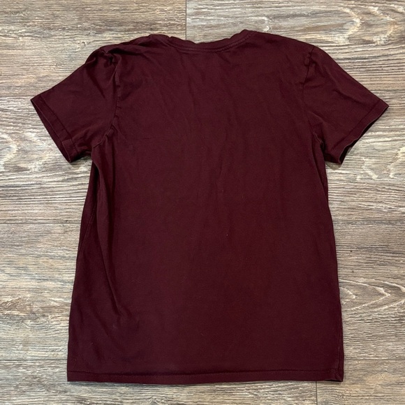 Patagonia Organic Cotton Crew T-Shirt Women's Size Small Dark Ruby Maroon EUC - Picture 7 of 7